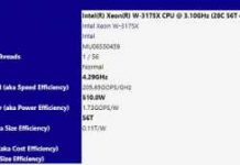 Вместо обогревателя: тест SiSoft Sandra указывает на то, что 28-ядерный процессор Intel Xeon W-3175X может потреблять более 500 Вт